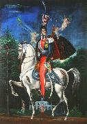 Prince Joseph Poniatowski on horse